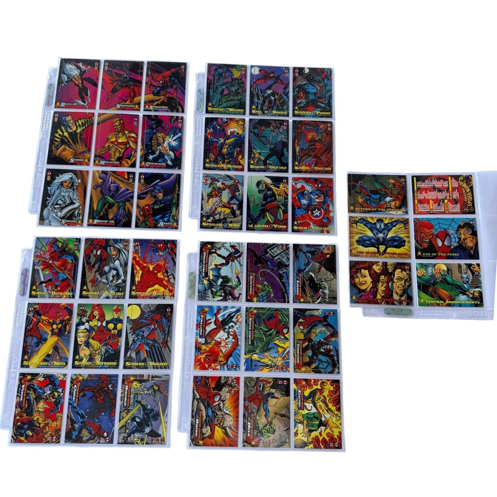 1994 Fleer Amazing Spider-Man Trading Card Lot 73-108 145-150 Venom 42 Cards